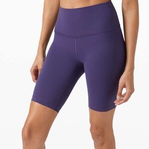 NWT Lululemon Wunder Train High Rise Short 8" midnight orchid purple